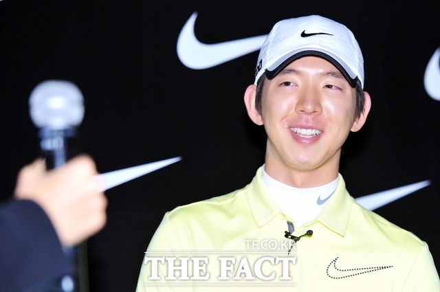 노승열 선전 노승열이 27일 열린 미국프로골프 투어 트래블러스 챔피언십 2라운드에서 공동 8위에 이름을 올렸다. 노승열이 지난 2013년 1월 8일 열린 나이키 후원 행사에 참여했다. / 더팩트 DB