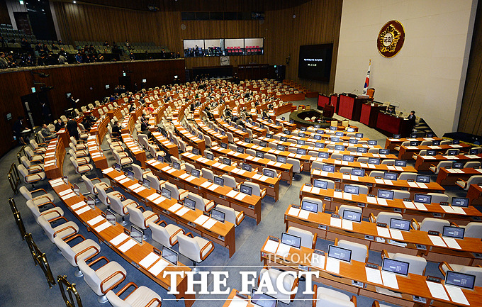 결국 무산 국회는 6일 본회의를 열었으나, 1호 안건이었던 국회법 개정안 재의결은 여당인 새누리당의 표결 불참으로 사실상 폐기 수순을 밟게 됐다./더팩트DB