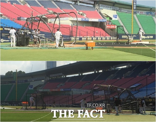 찜통더위! 15일 오후 kt와 두산의 2015 타이어뱅크 KBO 리그 9차전이 열린 잠실구장엔 섭씨 33.4도에 육박한 무더위가 기승을 부렸다. / 잠실구장 = 이성노 기자