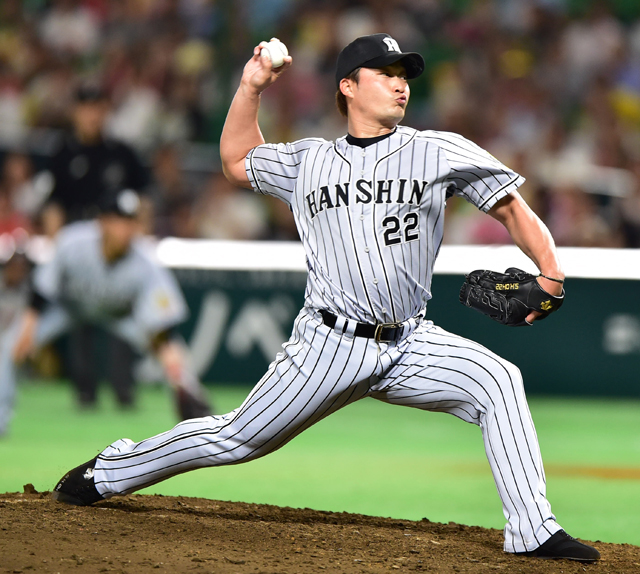 오승환에 달렸다! 치열한 순위 다툼을 벌이고 있는 한신 타이거즈는 후반기 오승환의 활약이 필요하다. / 닛칸스포츠 제공