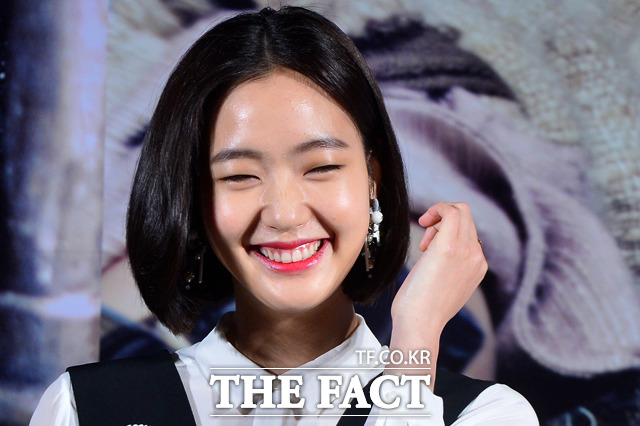 김고은의 매력만점 미소 김고은이 협녀, 칼의 기억제작보고회에 참석해 활짝 미소짓고 있다. /남윤호 기자