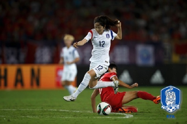 에이스 이민아! 이민아가 빼어난 실력으로 한국의 동아시안컵 2연승을 이끌었다. / 대한축구협회 제공