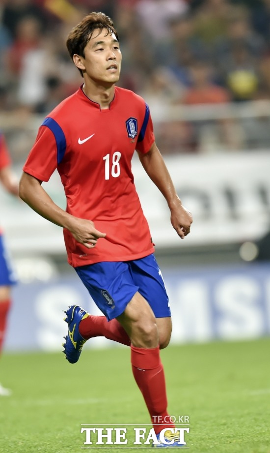 박주영의 합류 가능성은? 박주영이 지난해 5월 28일 열린 튀니지와 평가전에서 그라운드를 누비고 있다. / 더팩트 DB