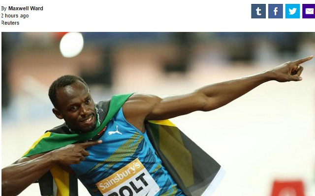 볼트 우승! 우사인 볼트가 27일 열린 베이징 세계육상선수권대회 남자 200m에서 우승했다. / 유로스포트 홈페이지