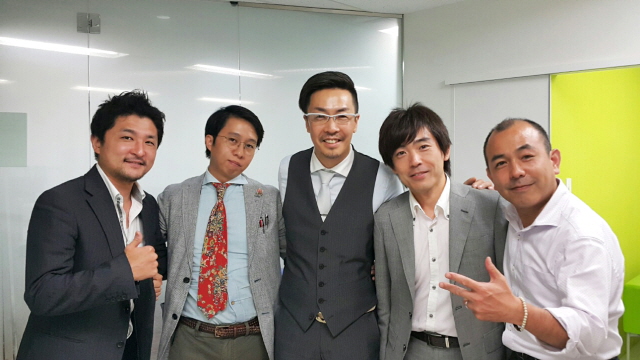 좌측부터 Shimamur영업총괄(AdInte), 김태은대표(온누리DMC), Shinji Sogo 대표( AdInte), Fujino 개발총괄(AdInte), Arakawa 사업개발(AdInte)