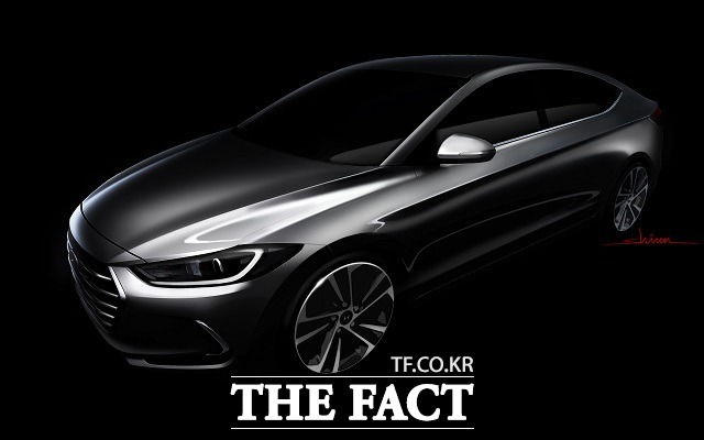 현대차는 9일 신형 아반떼를 출시하며 베스트셀링 모델의 명성을 이어나갈 계획이다. 신형 아반떼 렌더링 이미지./현대자동차 제공