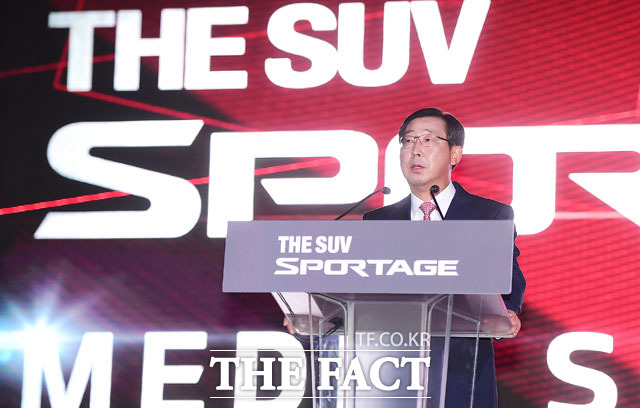 박한우 사장은 The SUV, 스포티지의 공식 출시 행사에서 The SUV, 스포티지 출시에 대한 포부를 밝혔다.