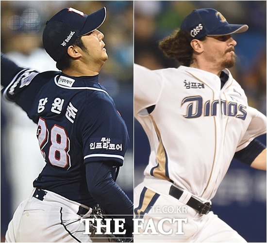 두산 0-0 NC! 두산과 NC는 19일 마산구장에서 열리고 있는 2015 타이어뱅크 KBO 리그 플레이오프 2차전 4회를 마친 현재 0-0으로 팽팽히 맞서고 있다. / 마산구장 = 최용민 기자