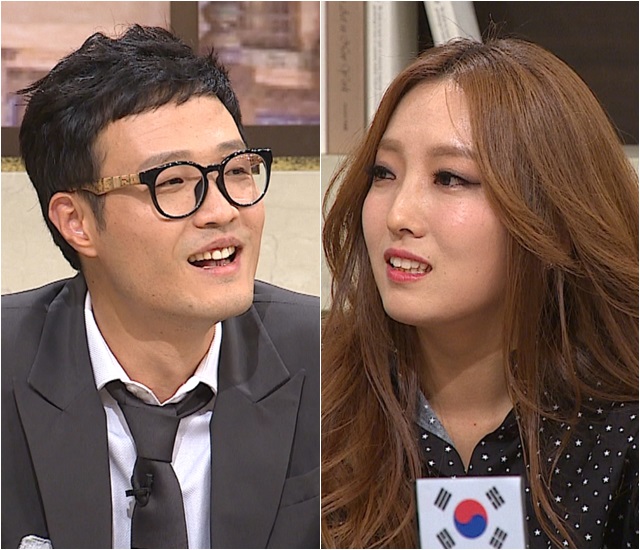 비정상회담 정인, 조정치 칭찬. 가수 정인(오른쪽)이 남편 조정치의 외모를 칭찬했다. /JTBC 제공