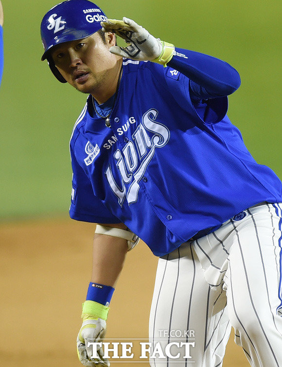 박한이 1번! 삼성 라이온즈가 26일 열리는 한국시리즈 1차전에 나설 선발 명단을 공개했다. / 최용민 기자