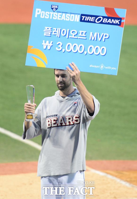 가을 에이스! 니퍼트는 플레이오프 2경기에서 2승 16이닝 무실점을 기록하며 MVP로 뽑혔다. / 최용민 기자