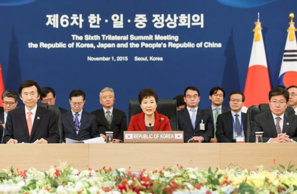 3국 정상은 동북아 평화협력을 위한 공동선언에 평화, 협력, 신뢰, 번영을 5대 협력분야에 반영했다. /청와대 제공