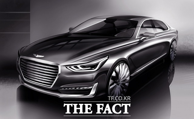 10일 현대자동차는 경기도 화성시 남양연구소에서 자동차 담당 기자들을 대상으로 다음 달 출시를 앞둔 고급 브랜드 제네시스의 초대형 럭셔리 세단 EQ900의 사전 미디어 설명회를 진행했다. /현대자동차 제공