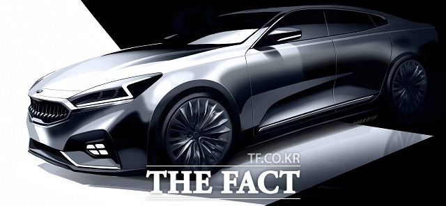 기아자동차가 자사 준대형 세단 신형 K7(프로젝트명 YG)의 내외장 렌더링을 세계 최초로 공개했다. / 기아자동차 제공