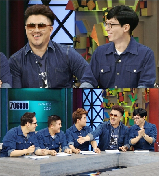 박명수 대타로 해피투게더3 일일 MC가 된 데프콘. 데프콘은 한 회 출연에도 커다란 존재감을 보였다. /KBS2 해피투게더3