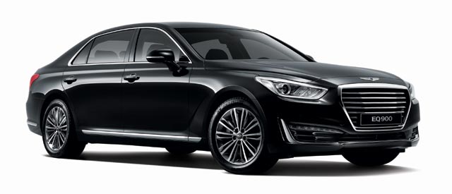 글로벌 브랜드 제네시스의 초대형 럭셔리 세단 EQ900가 공식 출시됐다. EQ900의 판매가격은 3.8 GDi 모델이 7300만~1억700만 원이며, 3.3 터보 GDi 모델은 7700만~1억1100만 원, 5.0 GDi 모델은 1억1700만 원이다. /제네시스 제공