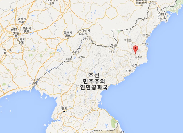 6일 오전 북한에서 핵 실험 진행으로 인공지진이 발생했다는 소식에 국내 증시가 주춤했지만, 오후 들어 큰 동요 없이 안정세를 이어가고 있다. /구글 지도 캡처