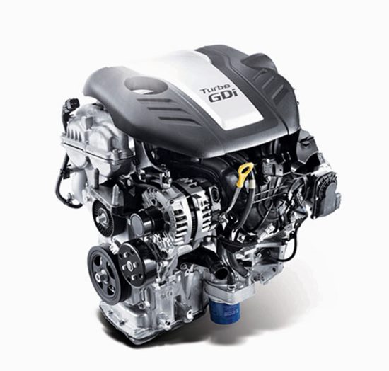 현대자동차 쏘나타 터보 모델에 탑재된 감마 1.6 터보 GDI 엔진. 이 엔진은 최고출력 180마력, 최대토크 27.0kg·m을 발휘한다. /현대자동차 제공