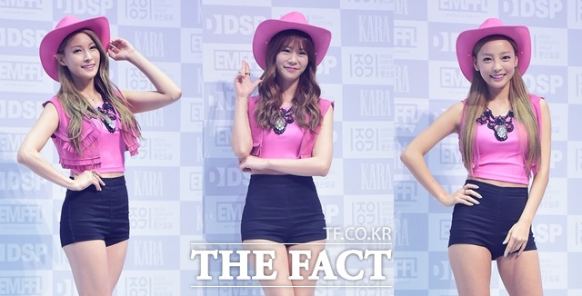 15일 DSP미디어와 전속계약이 만료된 박규리·한승연·구하라. 세 사람이 DSP미디어를 떠나며 카라는 사실상 팀 해체 수순을 밟게 됐다. /배정한 기자