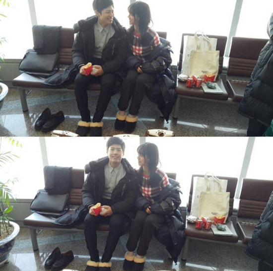 응팔 택이와 덕선이의 달콤한 분위기. 16일 그룹 걸스데이 혜리가 자신의 인스타그램에 배우 박보검과 찍은 사진을 올렸다. /혜리 인스타그램