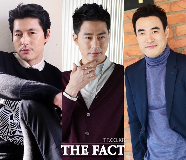 영화 더 킹으로 호흡하는 정우성 조인성 배성우. 영화 더 킹은 관상을 연출한 한재림 감독이 메가폰을 잡고 화려한 주연배우 캐스팅으로 개봉 전부터 기대를 모은다. /배정한·남윤호 기자