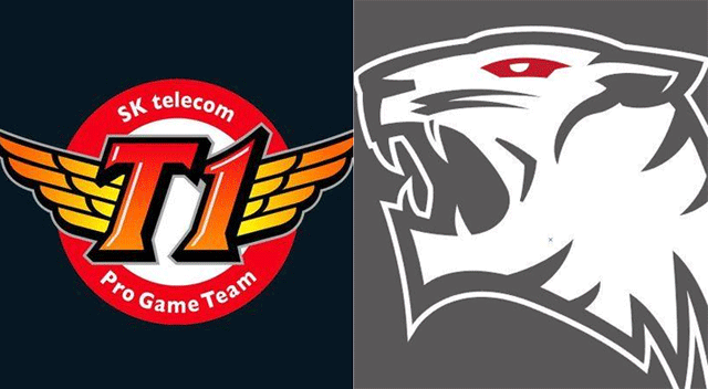 롯데 꼬깔콘 롤 챔피언스 코리아 스프링 2016 1라운드 3주차에서 가장 주목받고 있는 경기는 오는 27일 벌어질 SK텔레콤T1과 락스타이거즈의 대결이다. /SK텔레콤T1 트위터, 락스타이거즈 페이스북