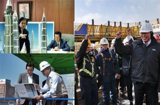 30여년 전 신격호 총괄회장의 관광보국 일념으로 시작된 롯데월드타워 건립은 2대(代)에 걸쳐 신동빈 회장에 의해 그 도전과 열정이 이어지고 있다. /롯데물산 제공