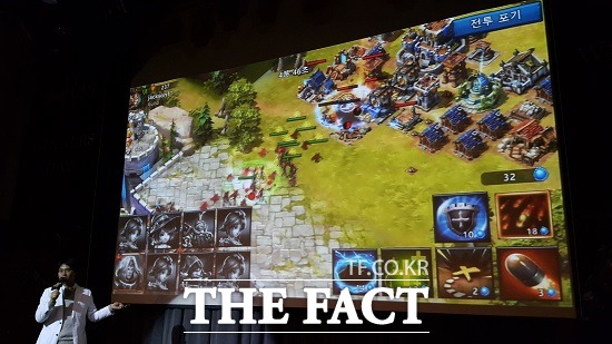 이지훈 레드사하라 대표이사가 신작 ‘프로젝트S’를 소개하고 있다. /최승진 기자