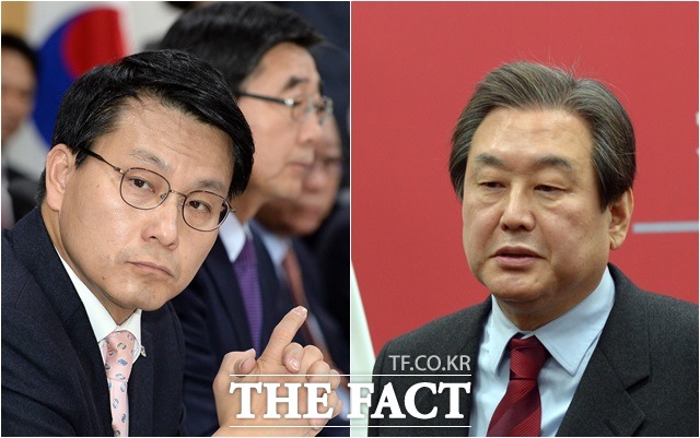 윤상현(왼쪽) 새누리당 의원이 김무성 대표에게 욕설을 한 녹취록이 8일 언론을 통해 공개돼 논란이 일고 있다./더팩트DB