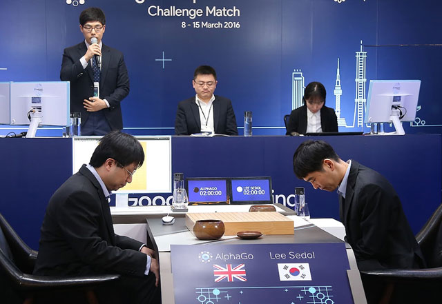 이세돌 9단과 알파고의 마지막 대결인 5국이 15일 오후 1시 서울 광화문 포시즌스 호텔에서 시작했다. /구글 제공
