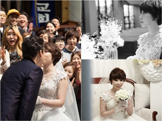 웨딩드레스 입고 단아한 미모 뽐낸 권진영. 개그우먼 권진영의 결혼식 사진이 공개됐다. /The third mind studio 제공