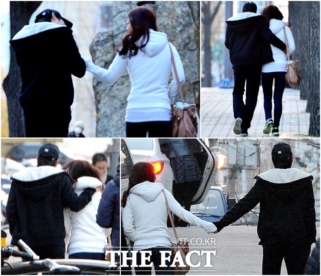 장범준이 여자친구와 다정하게 손을 잡고 길을 걷고 있다./임영무 기자