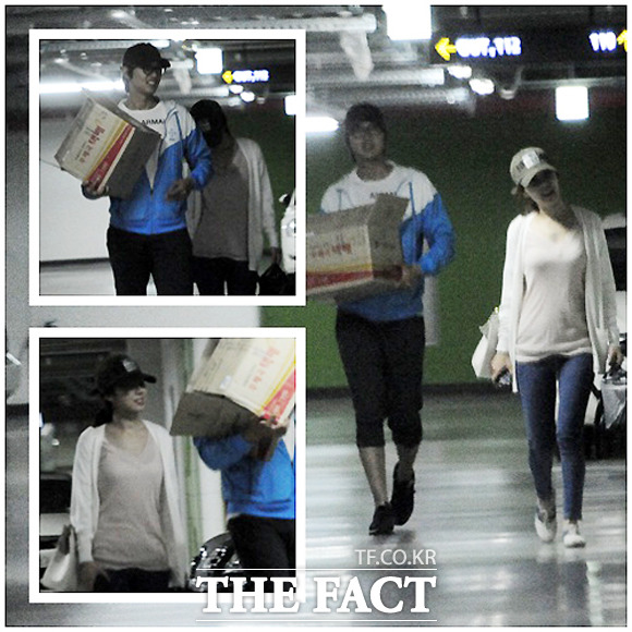 지현우가 유인나를 대신해 무거운 짐을 들어 주며 다정한 남자 친구의 모습을 보였다.