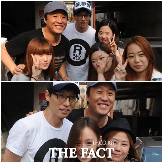 팬들과 기념 촬영에 기꺼이 응한 유재석-정준하. /노시훈 기자