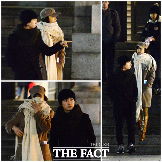 박하선과 류덕환이 한밤 데이트를 즐기고 있다.