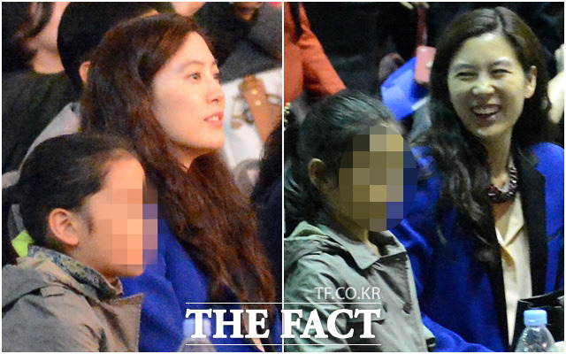 임 대표가 딸과 함께 웃으며 이야기를 나누고 있다. / 노시훈·임영무 기자