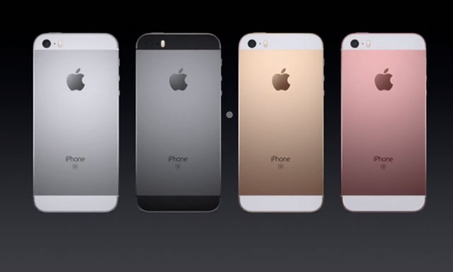 ‘아이폰SE’는 애플이 ‘아이폰5C’에 이어 2년여 만에 내놓은 보급형 스마트폰이다. /애플 라이브 캡처