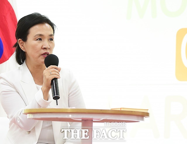 강금실 전 법무부 장관이 22일 자신의 SNS에 글을 올려 더불어민주당을 겨냥해 미치려면 곱게 미치라며 직격타를 날렸다./더팩트DB