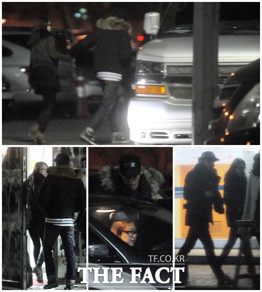 ▲ 오붓한 연말 데이트를 즐기는 백지영-정석원 커플과 절친 정겨운 커플./노시훈·배정한 기자