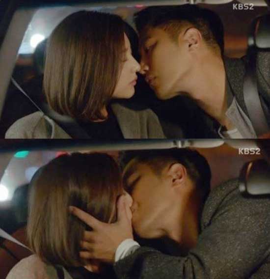 6일 방송된 KBS2 수목드라마 태양의 후예에서 서대영(진구) 상사와 윤명주(김지원) 중위가 드라이브 데이트를 즐기는 모습이 시청자의 시선을 사로잡았다.  /KBS2 태양의 후예 방송화면