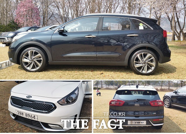 니로는 도심형 SUV라는 콘셉트에 맞게 곡선 라인을 강조하면서도 기아차 디자인의 정체성이라고 할 수 있는 호랑이 코 그릴 등을 적용해 스포티한 이미지를 강조했다. / 서재근 기자