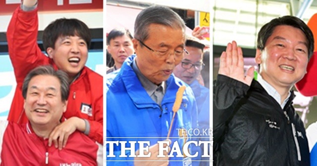 여야 3당 지도부는 11일 전국 각지에서 막판 표심 잡기에 사활을 건다./더팩트DB, 김무성 페이스북