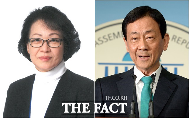 13일 진행한 제20대 국회의원 총선거 KBS·MBC·SBS 방송 3사 출구조사에서 서울 용산은 진영(오른쪽) 더불어민주당 후보가 43.7%를 얻어 39.4%를 득표한 황춘자 새누리당 후보를 4.3%p 차이로 앞섰다./더팩트DB