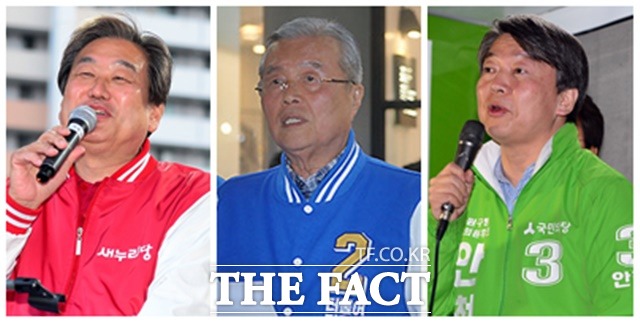 13일 진행한 제20대 국회의원 총선거 KBS·MBC·SBS 방송 3사 출구조사의  비례대표 정당투표 결과, 새누리당이 15~19석, 더불어민주당이 11~14석, 국민의당이 12~14석을 얻을 것으로 예측됐다./이새롬·문병희 기자