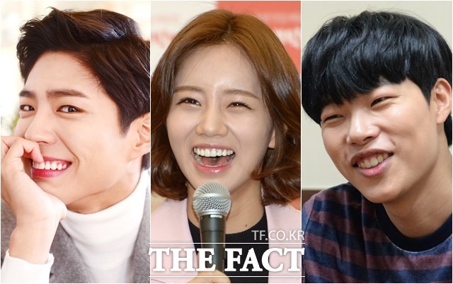 응팔 3총사의 첫 지상파 도전, 기대와 우려. 혜리는 지상파 드라마를 통해 응팔의 덕선이 아닌 새로운 독자 이미지로 거듭나야하는 부담을 안고 있다. 류준열은 5월부터 MBC 수목드라마 운빨 로맨스에서, 박보검은 8월 방송 예정인 KBS 구르미 그린 달빛에서 연기력을 시험받는다. /더팩트 DB