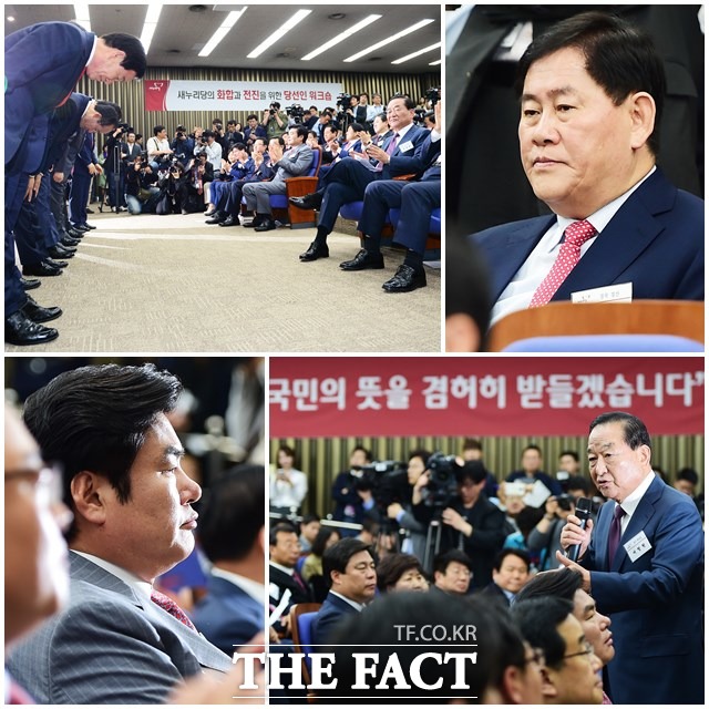 새누리당 20대 국회 당선인 워크숍이 26일 오전 서울 국회의사당에서 열린 가운데 각 지역구 당선인들이 인사를 하고 있다. / 국회=배정한 기자