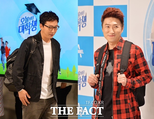 오늘부터 대학생에 출연하는 탁재훈(왼쪽)과 장동민. 두 사람은 자질 문제로 대중의 비판적인 시선을 받았다. /문병희 기자