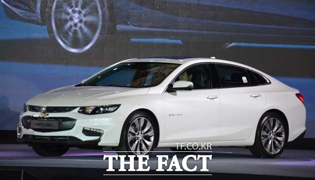 27일 서울 구로구 고척동 스카이돔에서 쉐보레 중형 세단 말리부 신차 공개 행사가 열렸다.  /고척스카이돔=장병문 기자