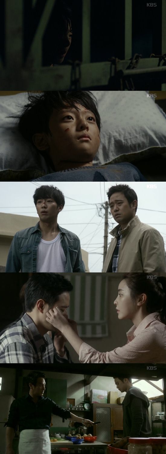 조재현·천정명 만남. 눈앞에서 부모가 불타 죽는 것을 보게 된 천정명은 조재현을 향한 복수의 칼을 갈았다. /KBS2 마스터-국수의 신 방송 화면 캡처