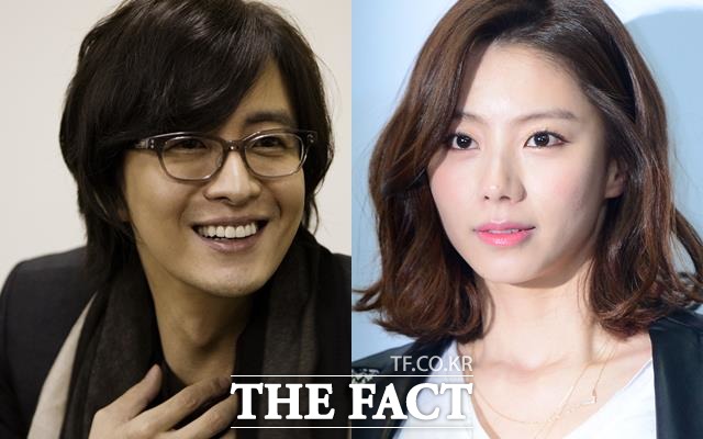 부모가 된 배용준(왼쪽)과 박수진. 배우 박수진이 출산했다. /더팩트 DB